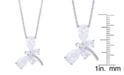 Macy's Cubic Zirconia Dragonfly Pendant 18" Necklace in Silver Plate
